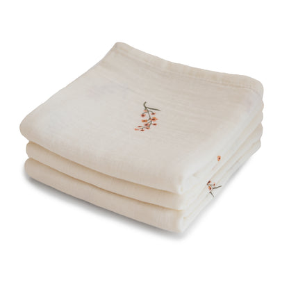 Muslin Stoffwindel &quot;Flowers&quot;, 3er Packung