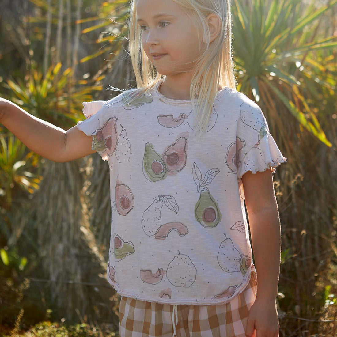 T-Shirt mit Avocado Print, Bio-Baumwolle