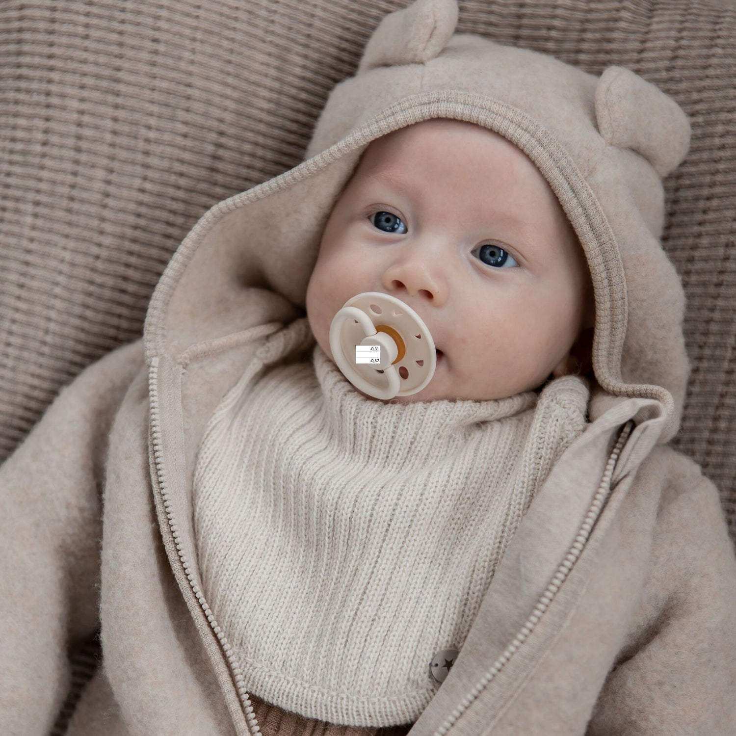 Fleece Baby-Overall &quot;Mushi&quot; mit Ohren